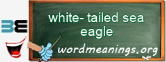 WordMeaning blackboard for white-tailed sea eagle